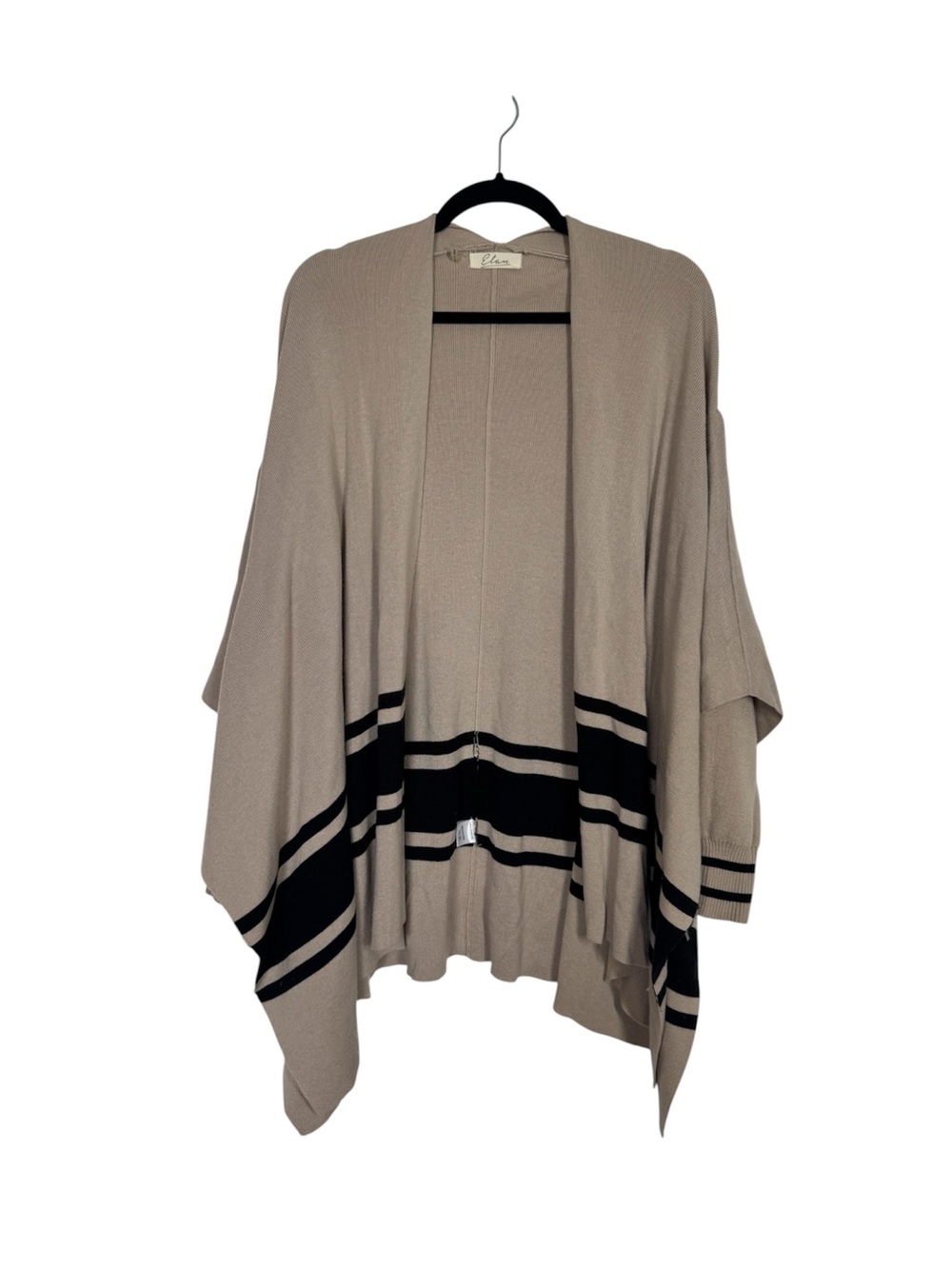 Elan Sweater Open Fro t Poncho Cardigan Striped